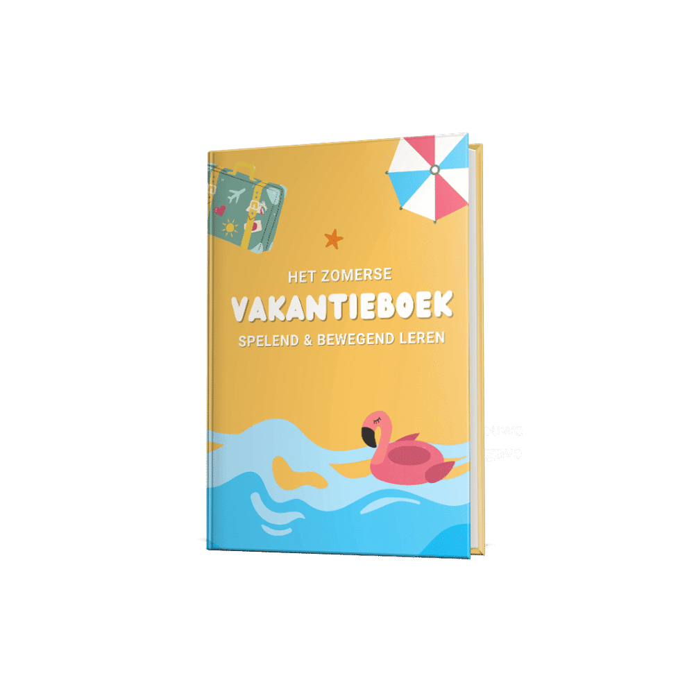 Mockup Het Zomerse Vakantieboek spelend en bewegend leren.