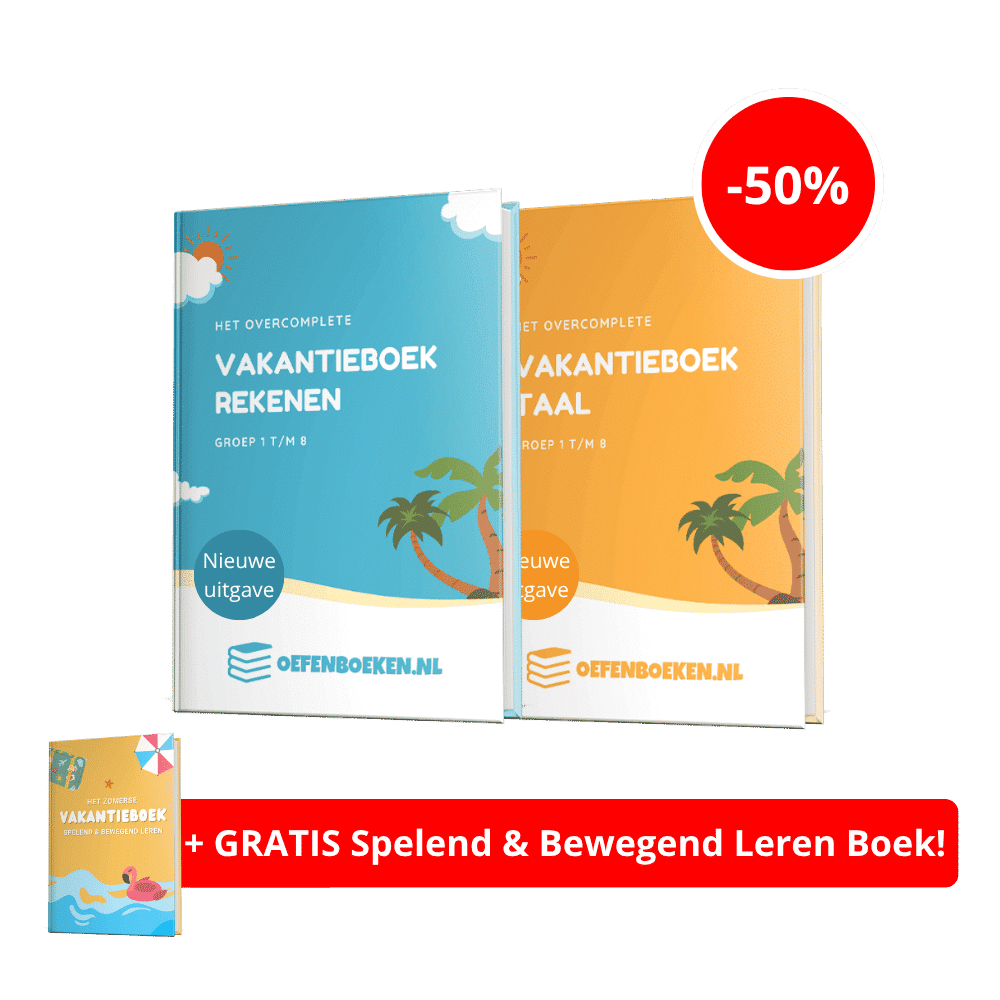 Mockup Vakantie Rekenen en Taal oefenboeken.