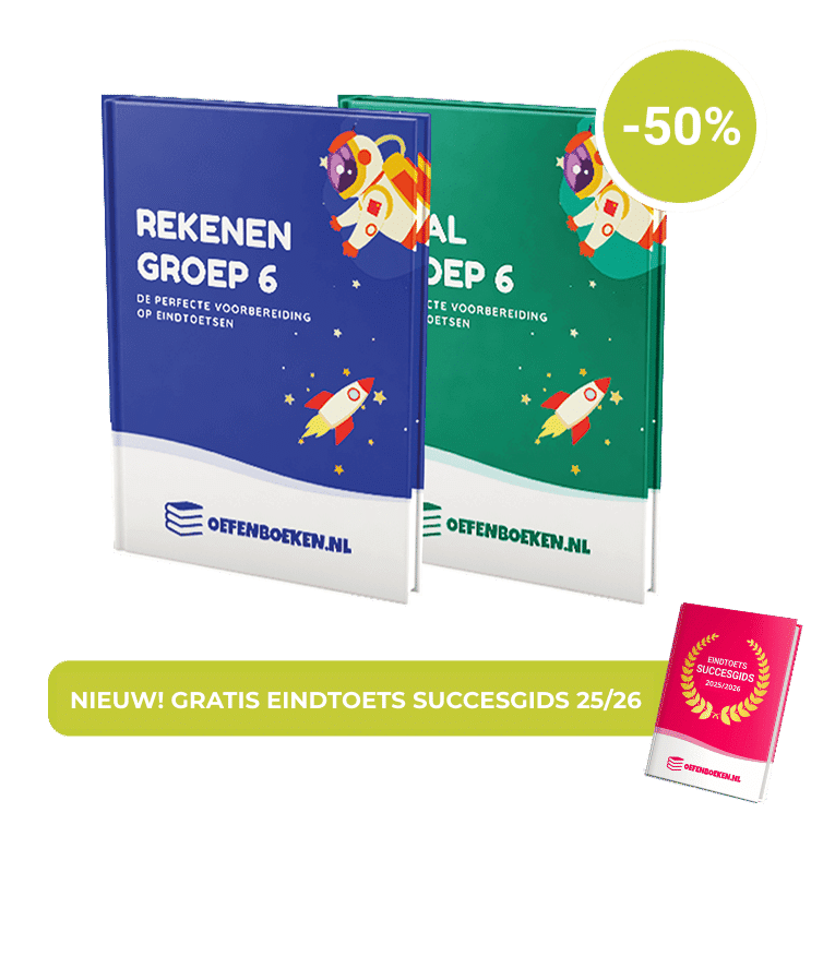 Mockup Rekenen en Taal Oefenboeken Groep 6.
