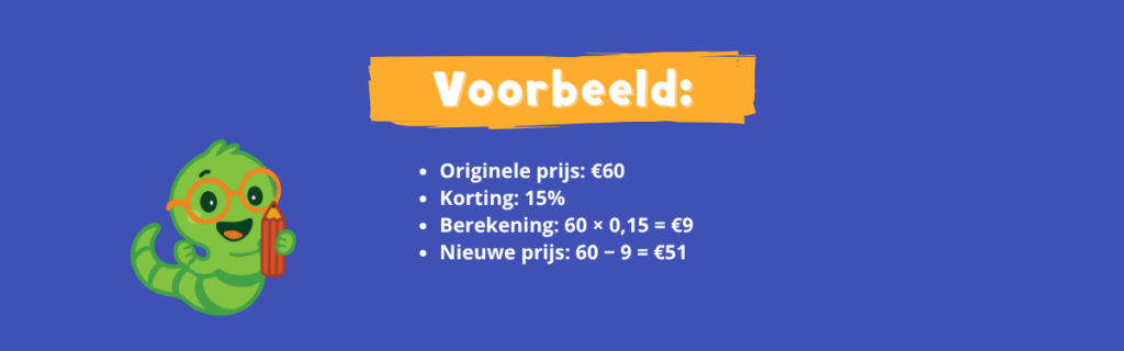 veerbeelden voor het berekenen van korting.