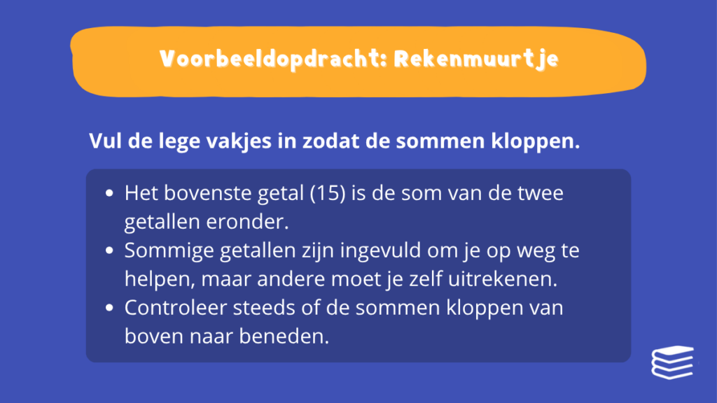 rekenmuurtje oefenopdracht voorbeelden.