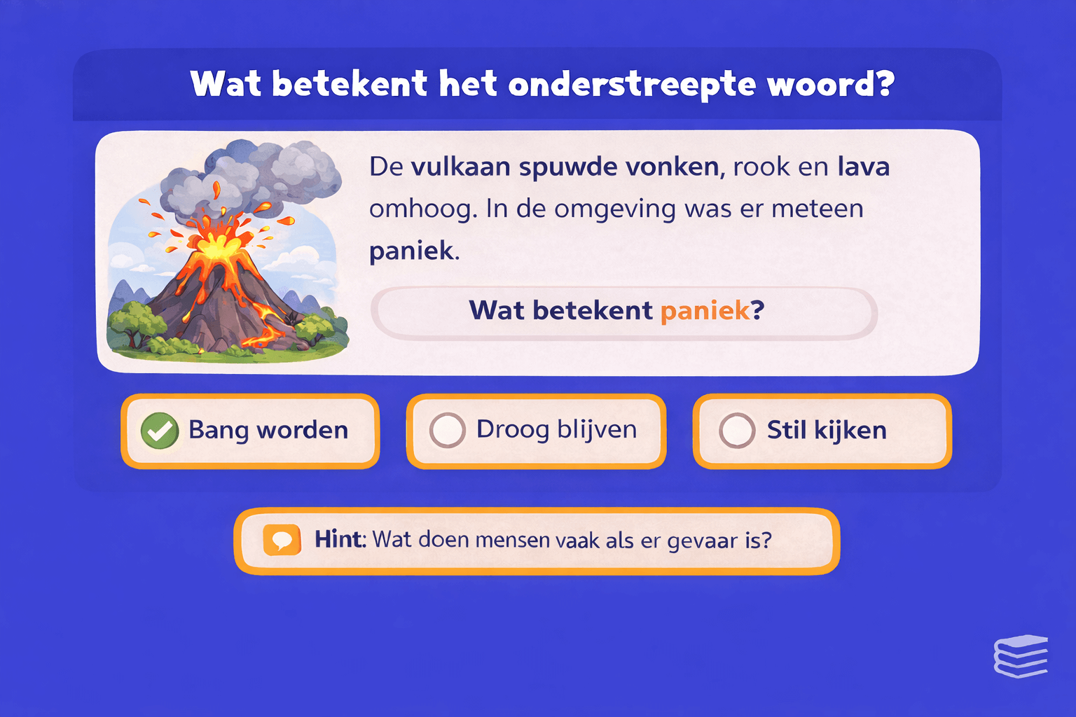 Begrijpend lezen groep 4: wat betekent het woord paniek