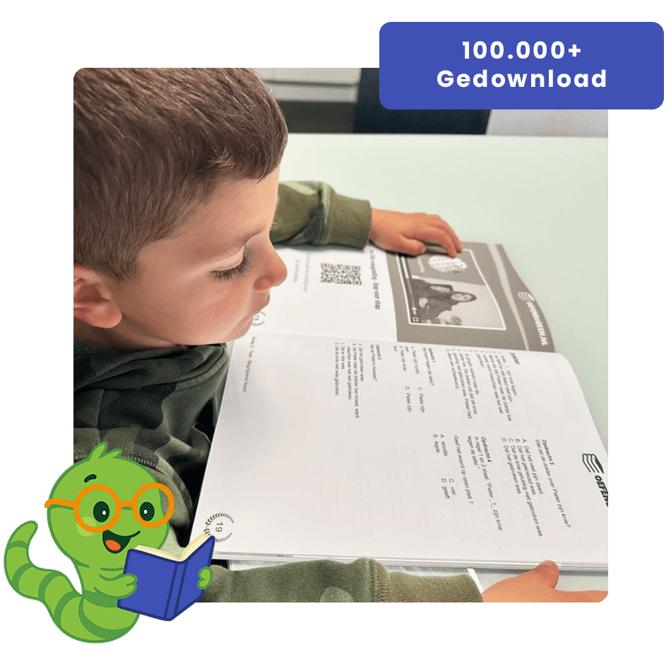 Kind dat oefent met gratis werkbladen voor de basisschool