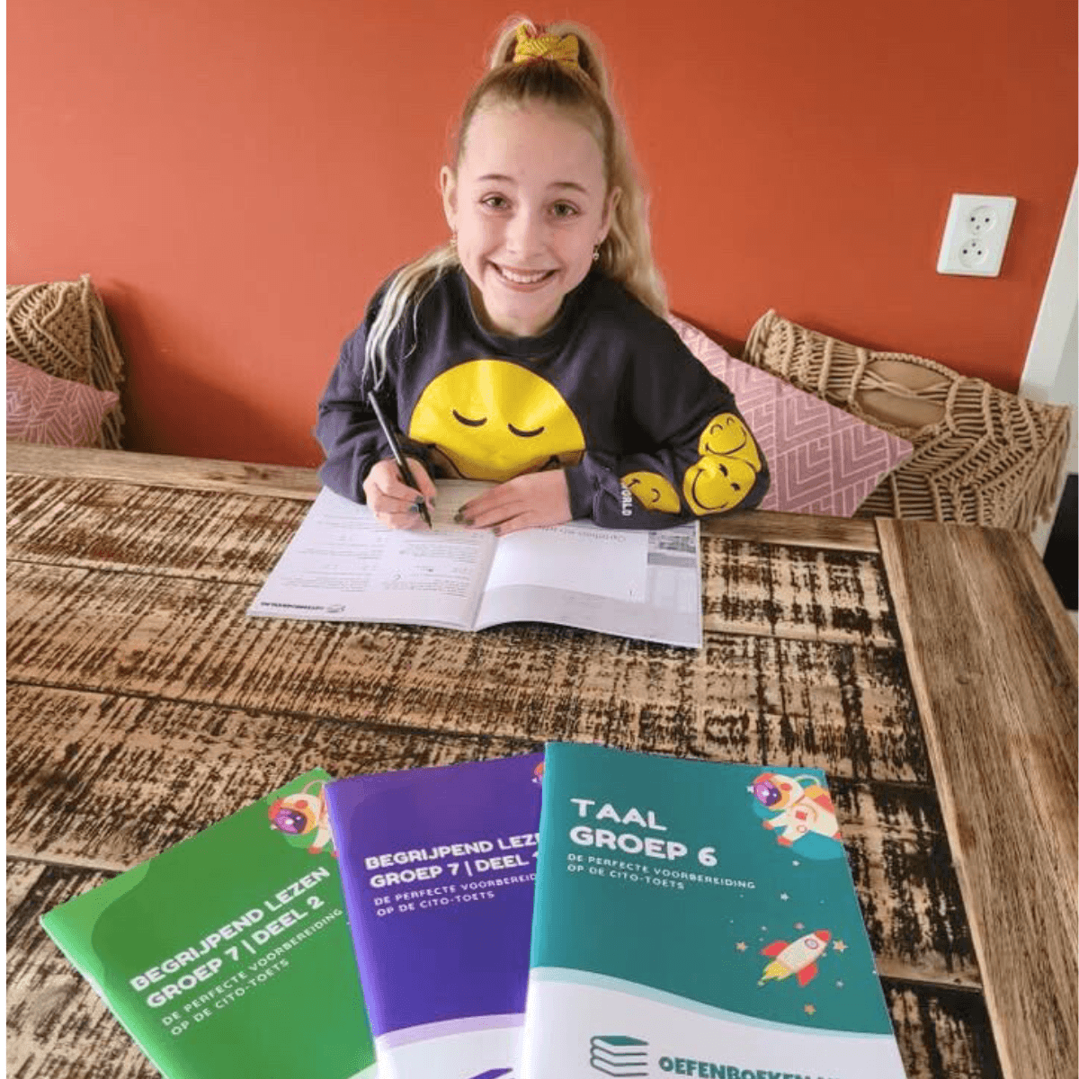 Oefenboeken taal voor groep 7 met opdrachten voor spelling, grammatica en taalvaardigheid, ideaal ter voorbereiding op eindtoetsen zoals Cito.