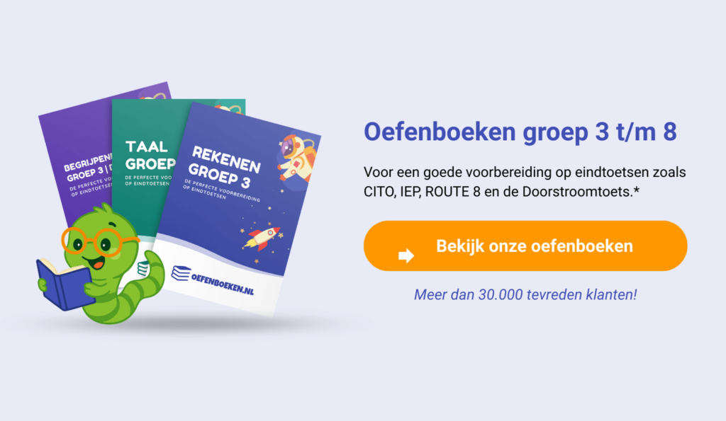 Oefenboeken groep 3 t/m 8 van Oefenboeken.nl